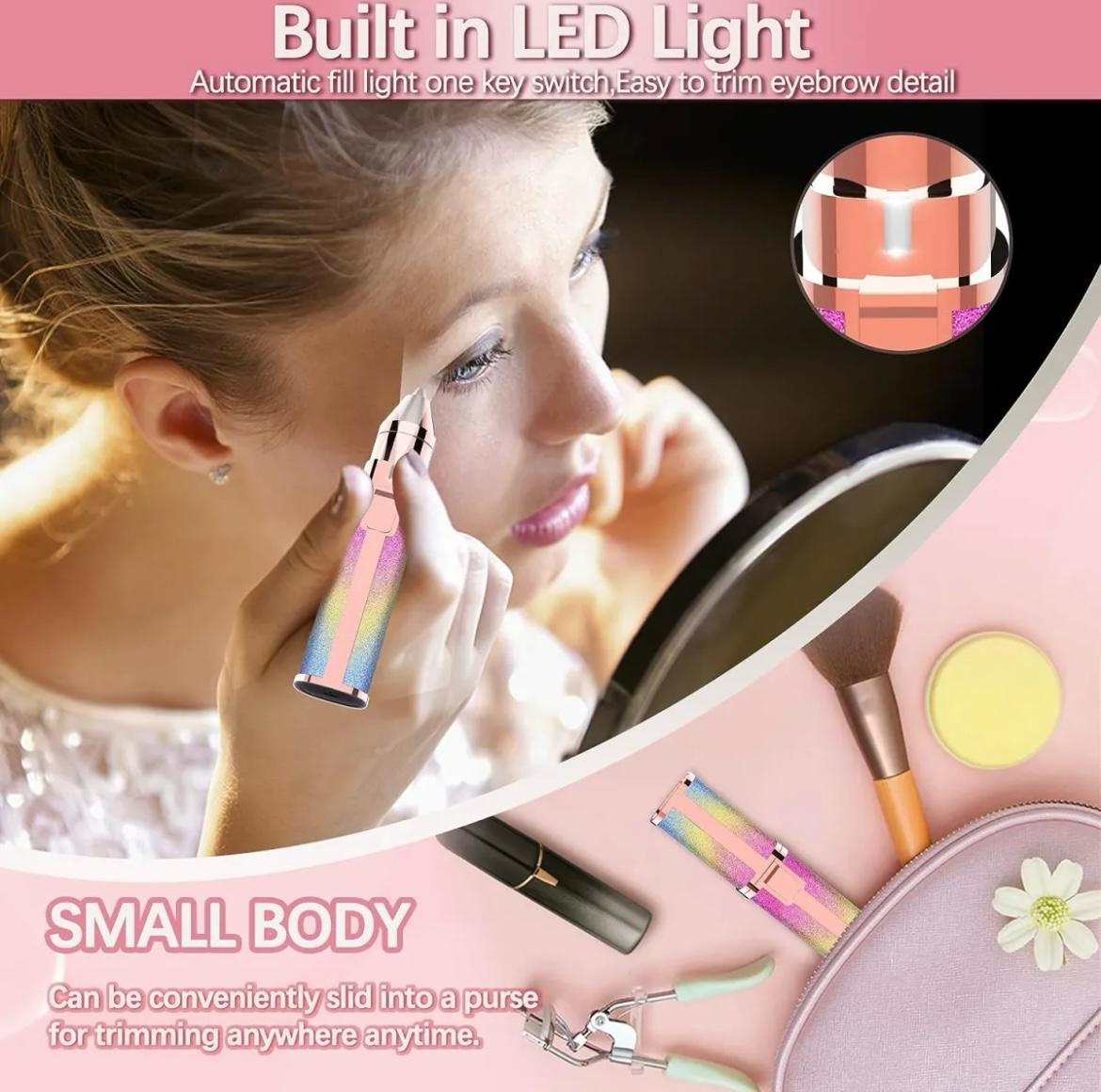 Flawless Hair Remover,2 In 1 Electric Eyebrow Trimmer , body Facial Hair Removal