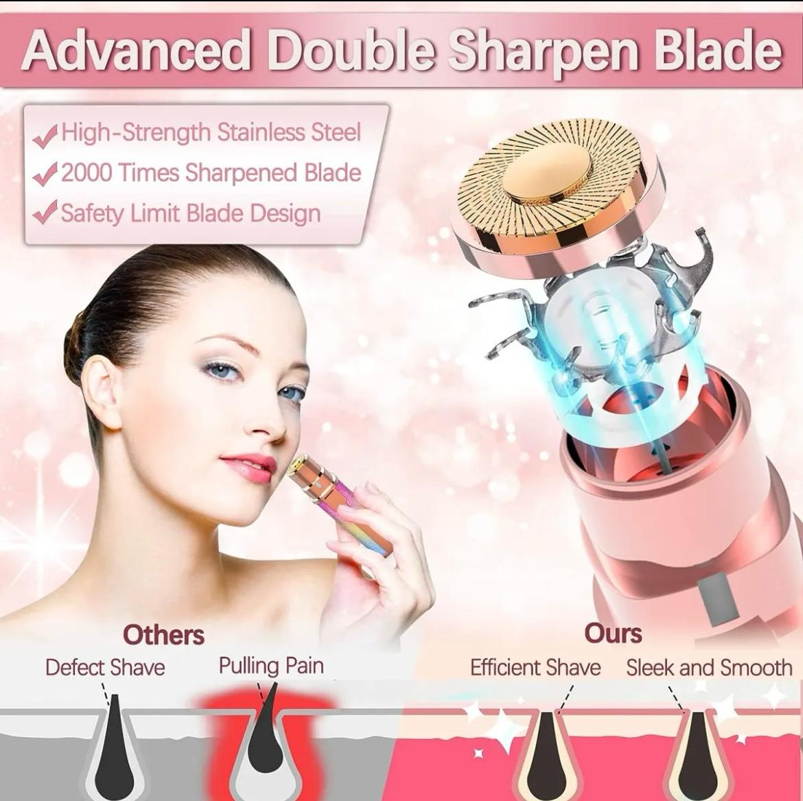 Flawless Hair Remover,2 In 1 Electric Eyebrow Trimmer , body Facial Hair Removal