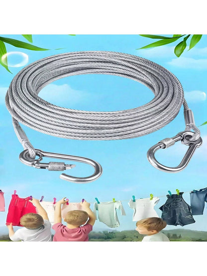 𝐒𝐭𝐚𝐢𝐧𝐥𝐞𝐬𝐬 𝐒𝐭𝐞𝐞𝐥 𝐏𝐕𝐂 𝐂𝐨𝐚𝐭𝐞𝐝 𝐂𝐥𝐨𝐭𝐡𝐞𝐬𝐥𝐢𝐧𝐞 – 𝐇𝐞𝐚𝐯𝐲-𝐃𝐮𝐭𝐲 𝐑𝐮𝐬𝐭-𝐑𝐞𝐬𝐢𝐬𝐭𝐚𝐧𝐭 𝐃𝐫𝐲𝐢𝐧𝐠 𝐖𝐢𝐫𝐞 + 𝐅𝐫𝐞𝐞 𝐃𝐞𝐥𝐢𝐯𝐞𝐫𝐲 𝐍𝐚𝐭𝐢𝐨𝐧𝐰𝐢𝐝𝐞