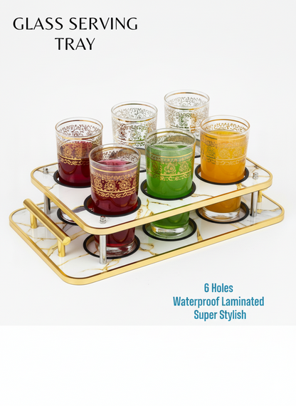 𝐋𝐮𝐱𝐮𝐫𝐲 𝟔-𝐇𝐨𝐥𝐞 𝐆𝐥𝐚𝐬𝐬 𝐒𝐞𝐫𝐯𝐢𝐧𝐠 𝐓𝐫𝐚𝐲 + 𝐅𝐫𝐞𝐞 𝐃𝐞𝐥𝐢𝐯𝐞𝐫𝐲