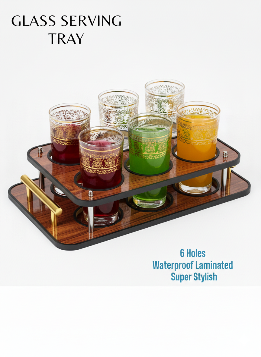 𝐋𝐮𝐱𝐮𝐫𝐲 𝟔-𝐇𝐨𝐥𝐞 𝐆𝐥𝐚𝐬𝐬 𝐒𝐞𝐫𝐯𝐢𝐧𝐠 𝐓𝐫𝐚𝐲 + 𝐅𝐫𝐞𝐞 𝐃𝐞𝐥𝐢𝐯𝐞𝐫𝐲