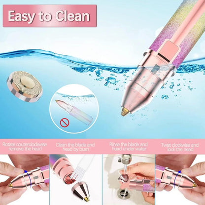 Flawless Hair Remover,2 In 1 Electric Eyebrow Trimmer , body Facial Hair Removal