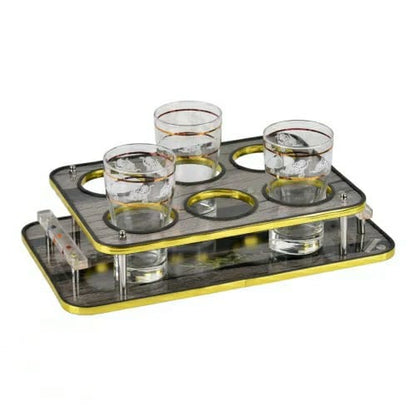 𝐋𝐮𝐱𝐮𝐫𝐲 𝟔-𝐇𝐨𝐥𝐞 𝐆𝐥𝐚𝐬𝐬 𝐒𝐞𝐫𝐯𝐢𝐧𝐠 𝐓𝐫𝐚𝐲 + 𝐅𝐫𝐞𝐞 𝐃𝐞𝐥𝐢𝐯𝐞𝐫𝐲