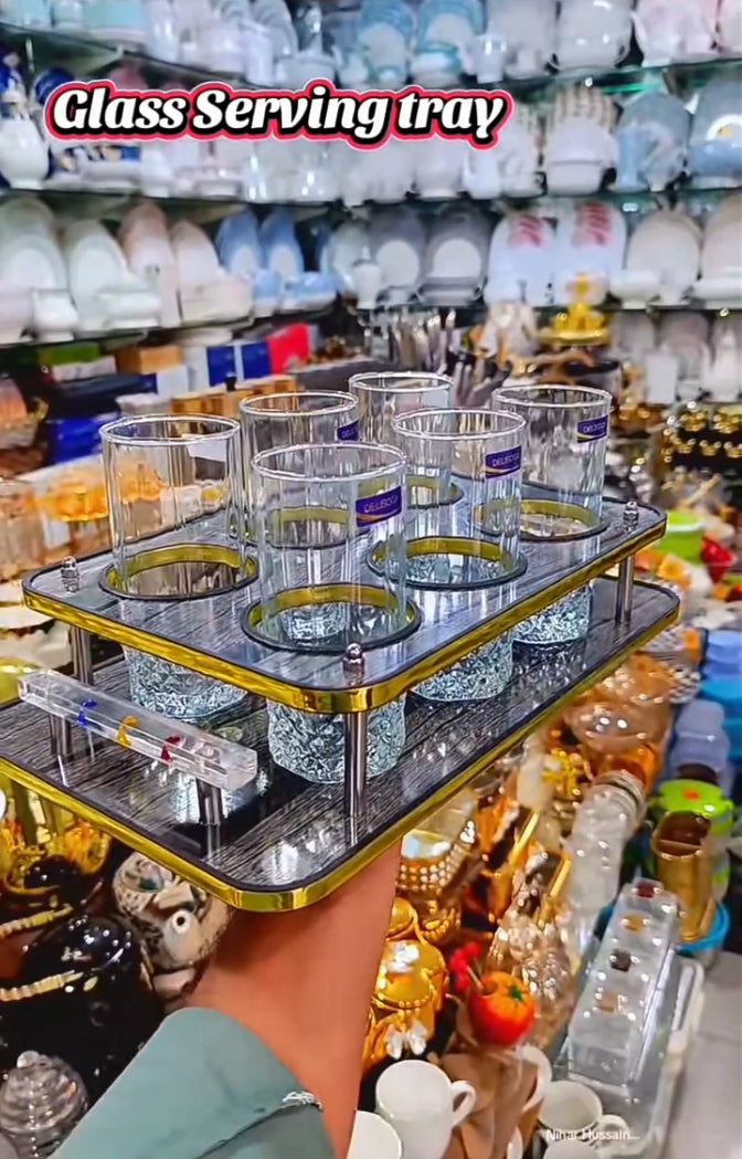 𝐋𝐮𝐱𝐮𝐫𝐲 𝟔-𝐇𝐨𝐥𝐞 𝐆𝐥𝐚𝐬𝐬 𝐒𝐞𝐫𝐯𝐢𝐧𝐠 𝐓𝐫𝐚𝐲 + 𝐅𝐫𝐞𝐞 𝐃𝐞𝐥𝐢𝐯𝐞𝐫𝐲