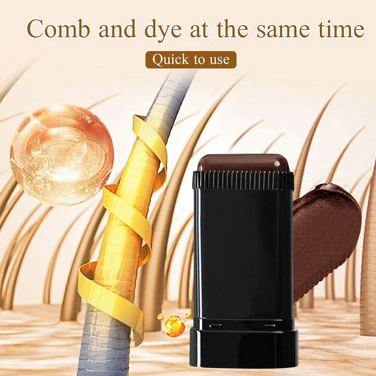 Water And Sweat Proof Hair Comb Dye Long Lasting Easy To Use Safe And Effective Hair Coloring Solution - Black
